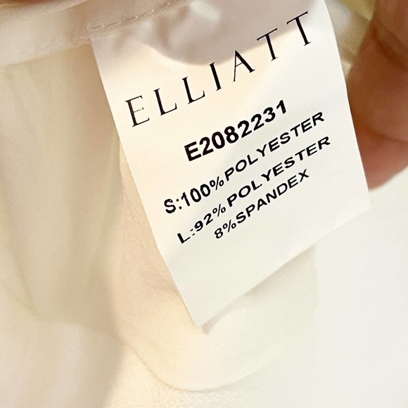 ELLIATT One-Shoulder Convergence Mini Dress Ivory Women's Size S NWOT - Picture 12 of 13